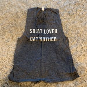 BOGO Squat lover cat mother tank top